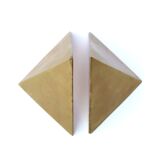 Brass "prism" bookends, 80s