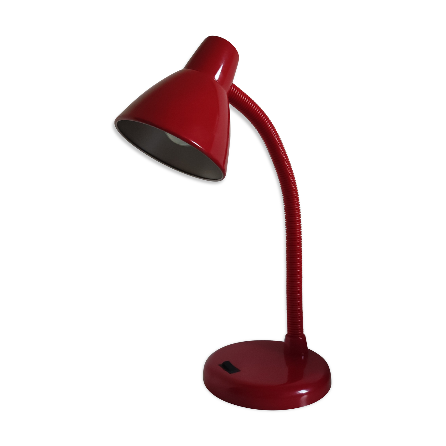 Flexible desk lamp red workshop articulated vintage brand Massive