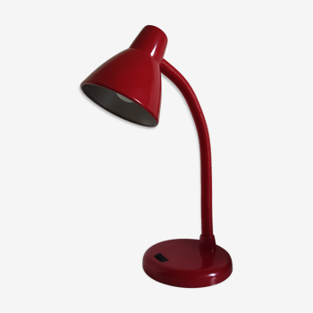 Lampe de bureau flexible rouge atelier articulée vintage marque Massive