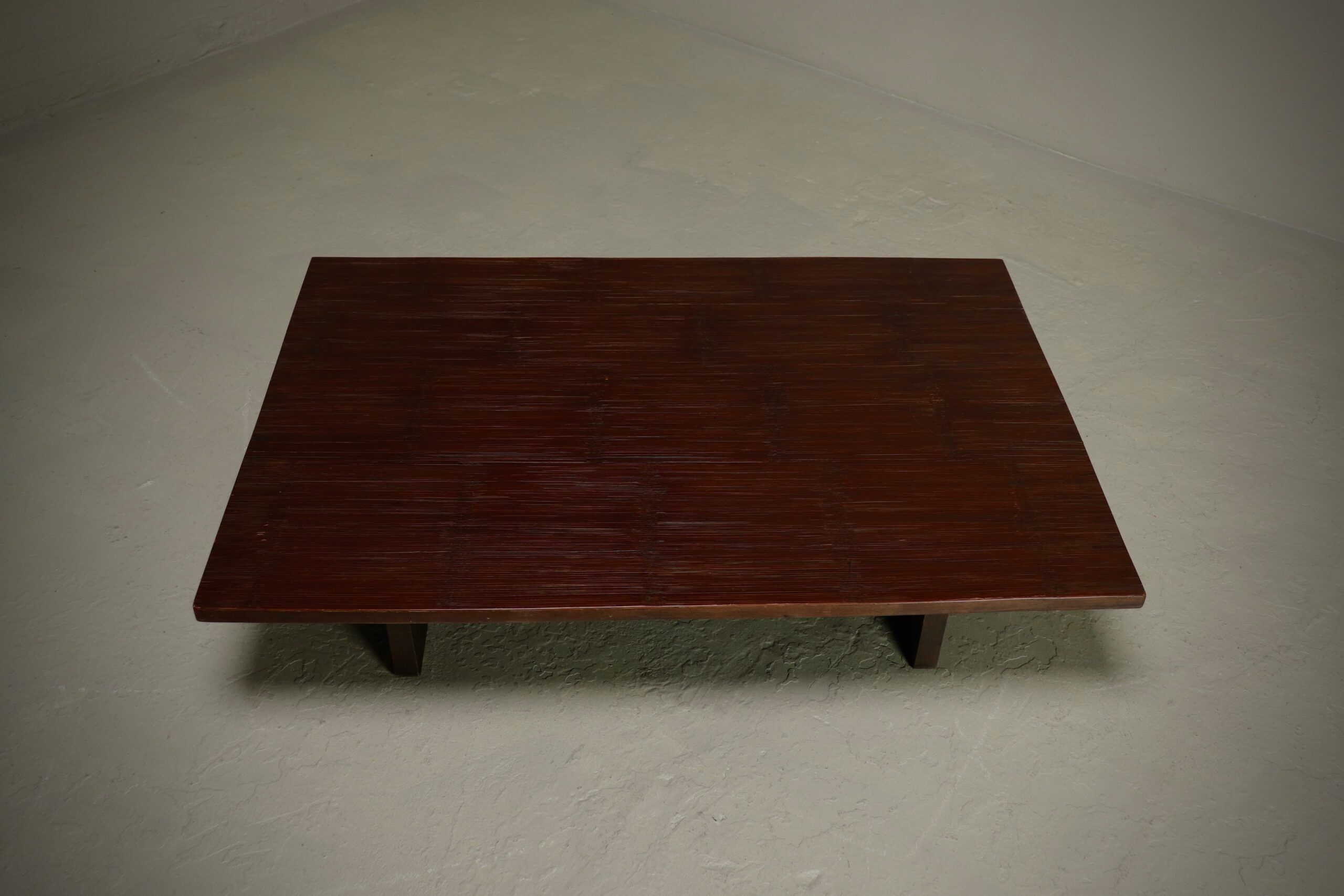 Bamboo and wood coffee table by Axel Vervoordt 1980s