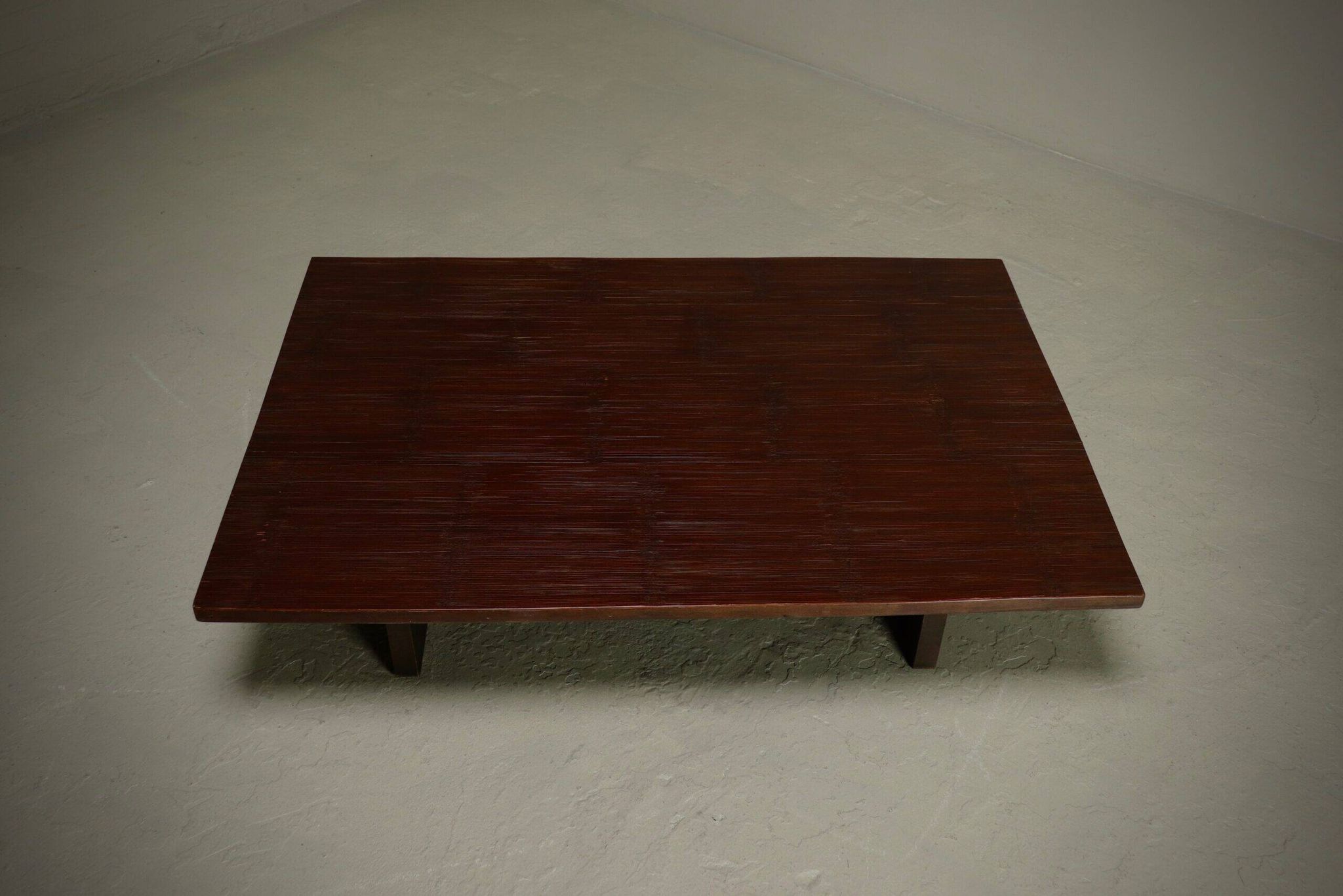 Bamboo and wood coffee table by Axel Vervoordt 1980s