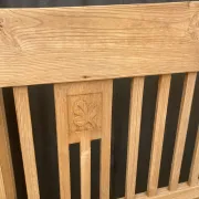Large Scandinavian wooden storage bench