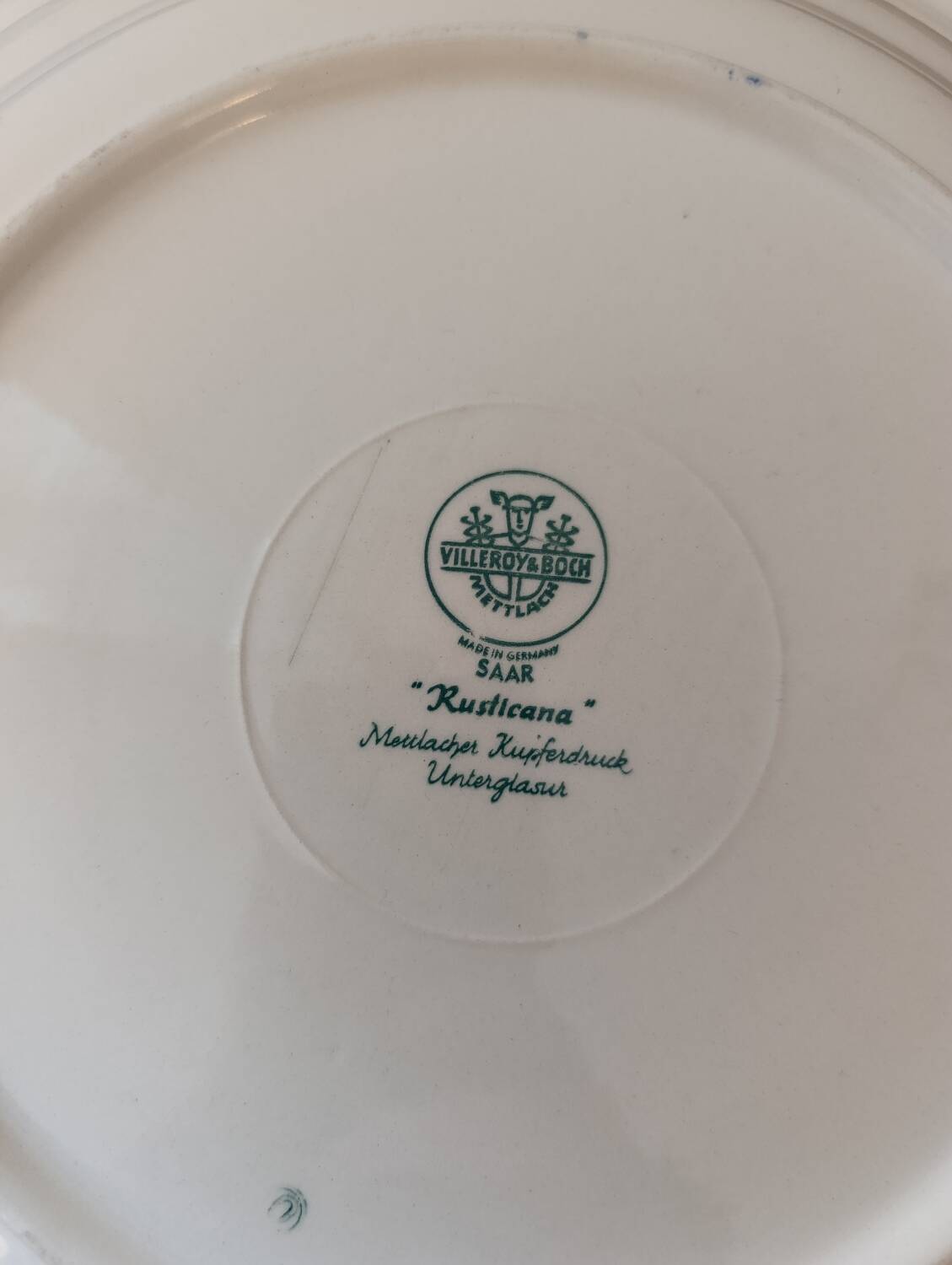 Grand plat rond villeroy & boch rusticana - Bleu