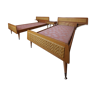 Wood and rattan furniture set Redureau