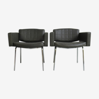 Pair of armchairs 'Conseil' of Pierre Guariche for Meurop 1960