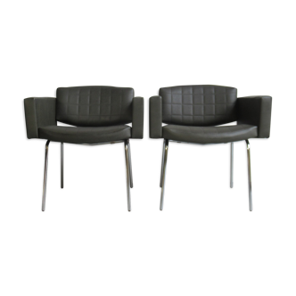 Pair of armchairs 'Conseil' of Pierre Guariche for Meurop 1960