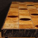French Design signed coffee table with top in ceramic and glass