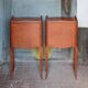 Pair of wooden bedside tables, vintage bedside table, side table.