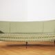 Curved silk sofa by Gigi Radice, 1950