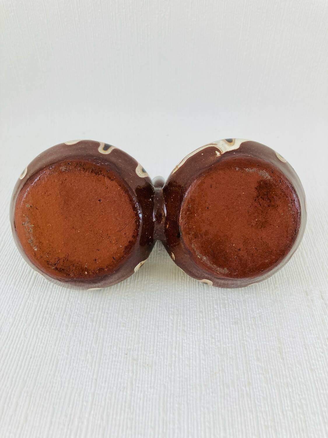 Saleron Double Covered Salt and Pepper Terracotta Glazed Bulgarian Monas