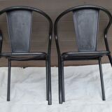Two armchairs Tolix ft5 by Xavier et Jean Pauchard