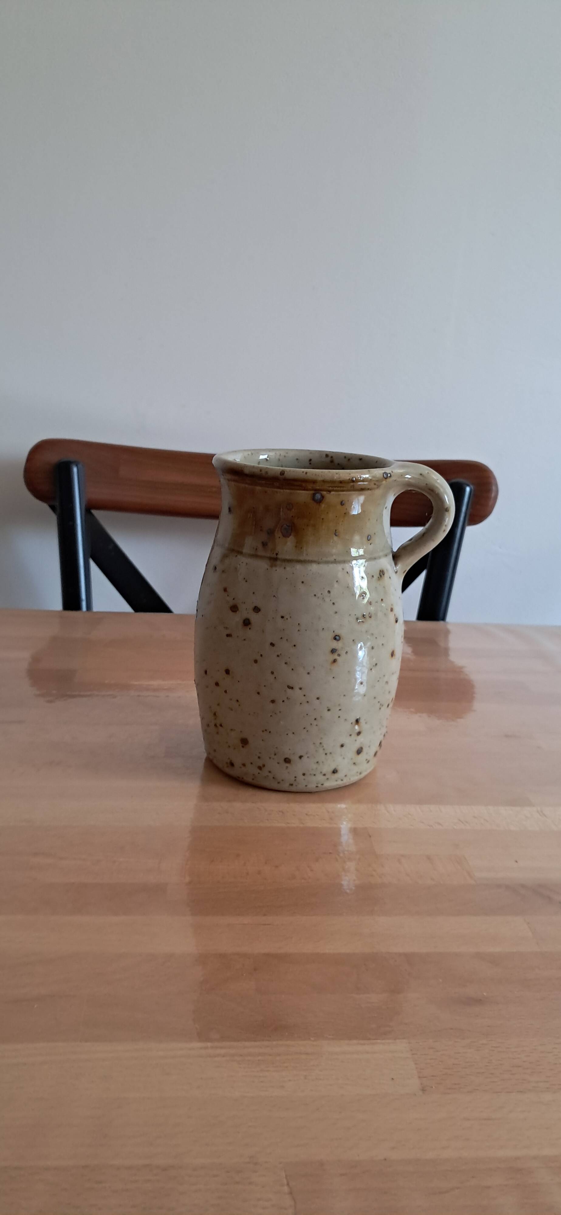 Pyrite stone jug signed Jacques Vilain