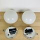 Pair of vintage opaline ball wall lights, 1960s