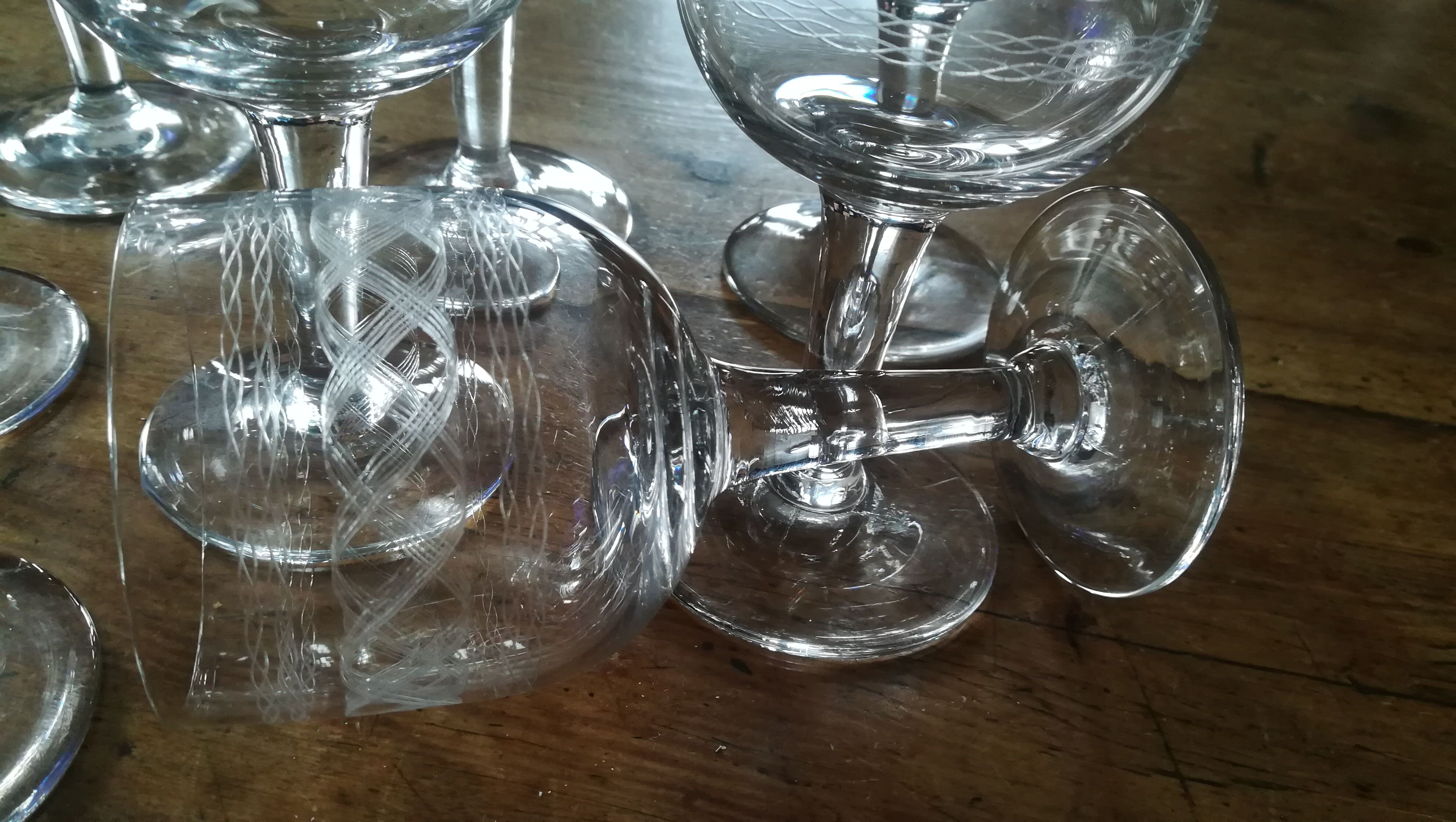 8 antique glasses 1930