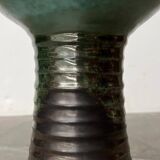 Brutalist studio pottery vase in East German style from the mid-century by Kerstin & Ralf Unterstab for Kunsttöpferei Unterstab KTU, 1960s.