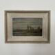 Oil on panel by R. Holvoet landscape banks of the Vire 1967