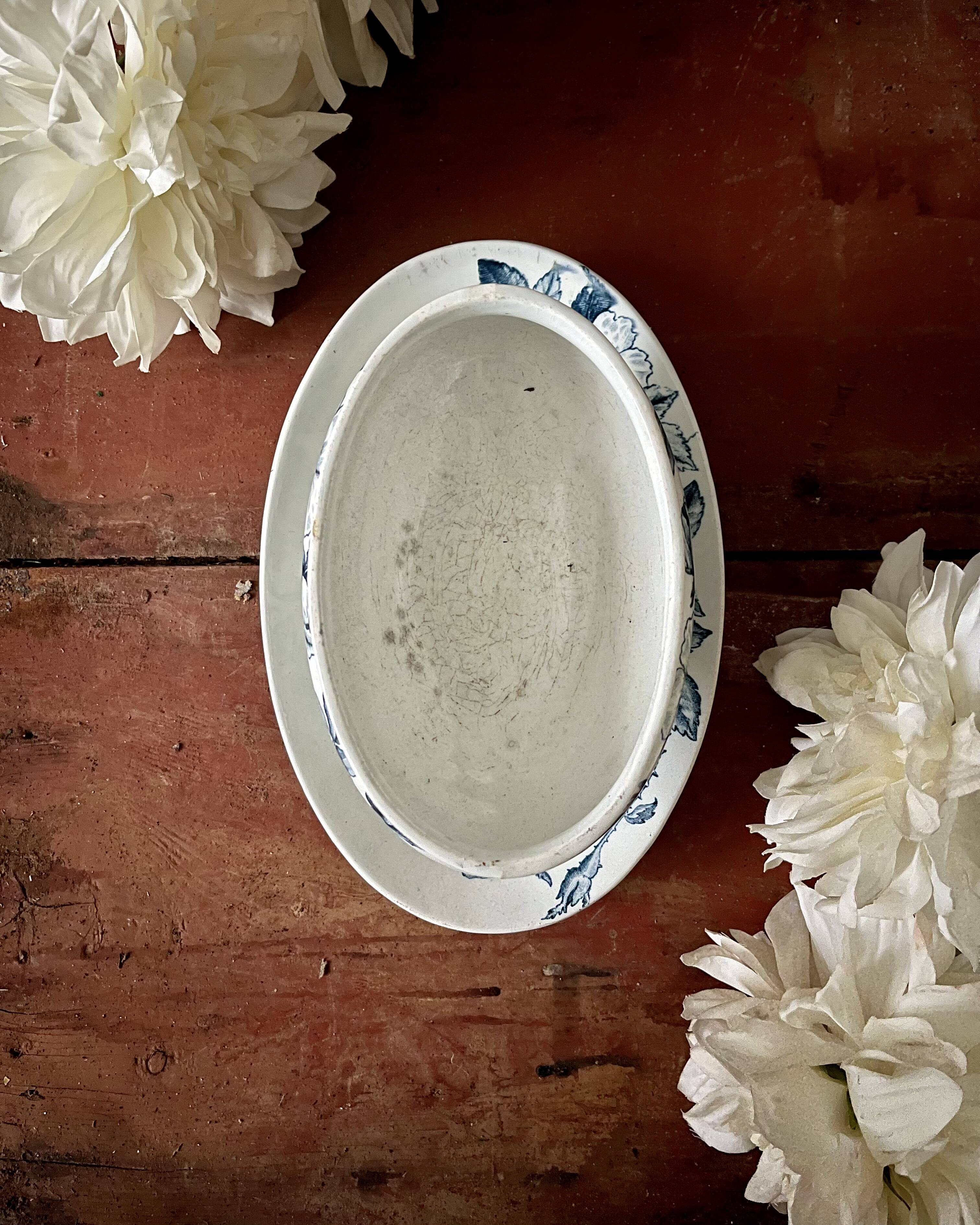 Sauceboat from Creil & Montereau ironstone.