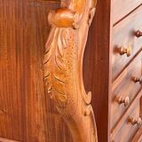 20th century Davenport desk with walnut piano top