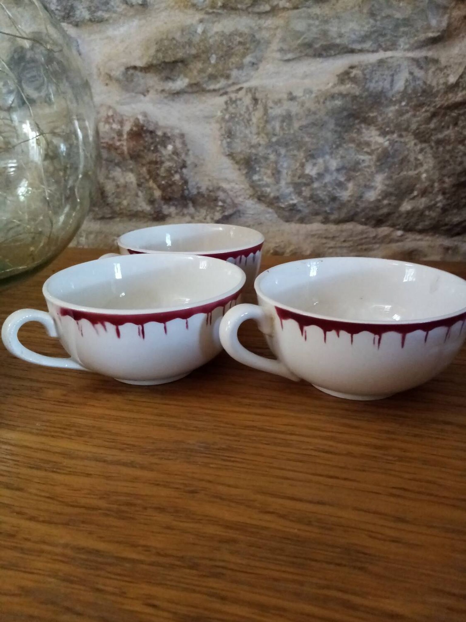 Tasses porcelaines Sarreguemines Epernay