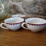 Tasses porcelaines Sarreguemines Epernay