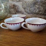 Tasses porcelaines Sarreguemines Epernay