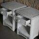 Paire de chevets osier blanc