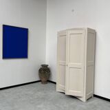 Restored 1930 art deco wardrobe, pure linen color