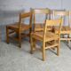 Charlotte Perriand (selection of) for Les Arcs, set of 4 chairs, France, circa 196