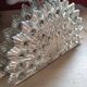 Peacock napkin holder in silver metal