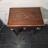 Napoleon III hairdresser in walnut and brass marquetry from the 19th century.