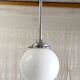 Opaline globe pendant light - mid-20th century