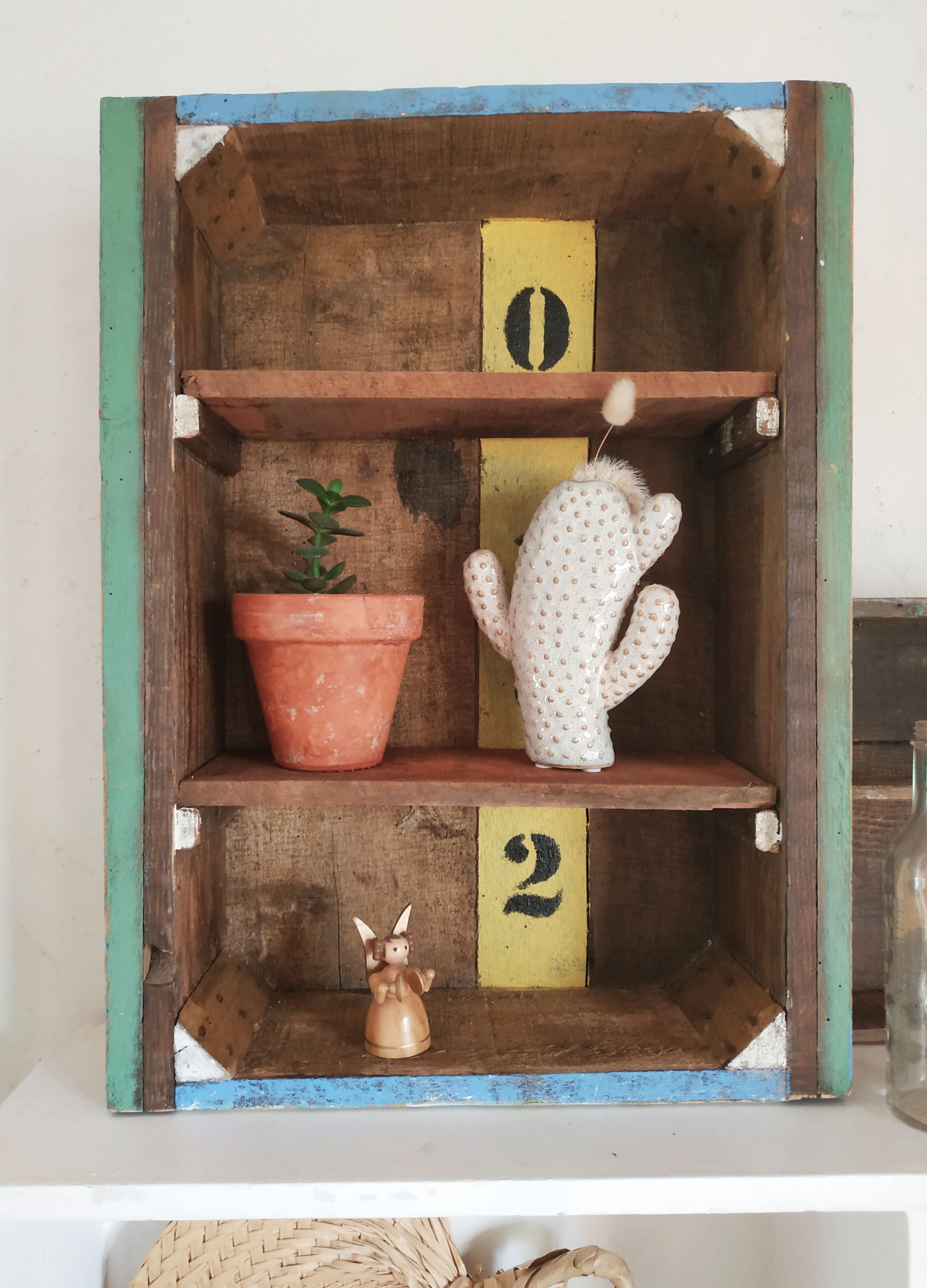 Old wooden shelf