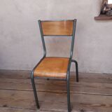 Chaise de bureau métal et bois