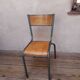 Metal and wood office chair