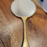 Brass hand mirror with magnifying back