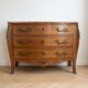Louis XV style commode in marquetry and marble