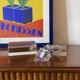 Ensemble fumeur Hollywood Regency en lucite, Guzzini Italie 1970