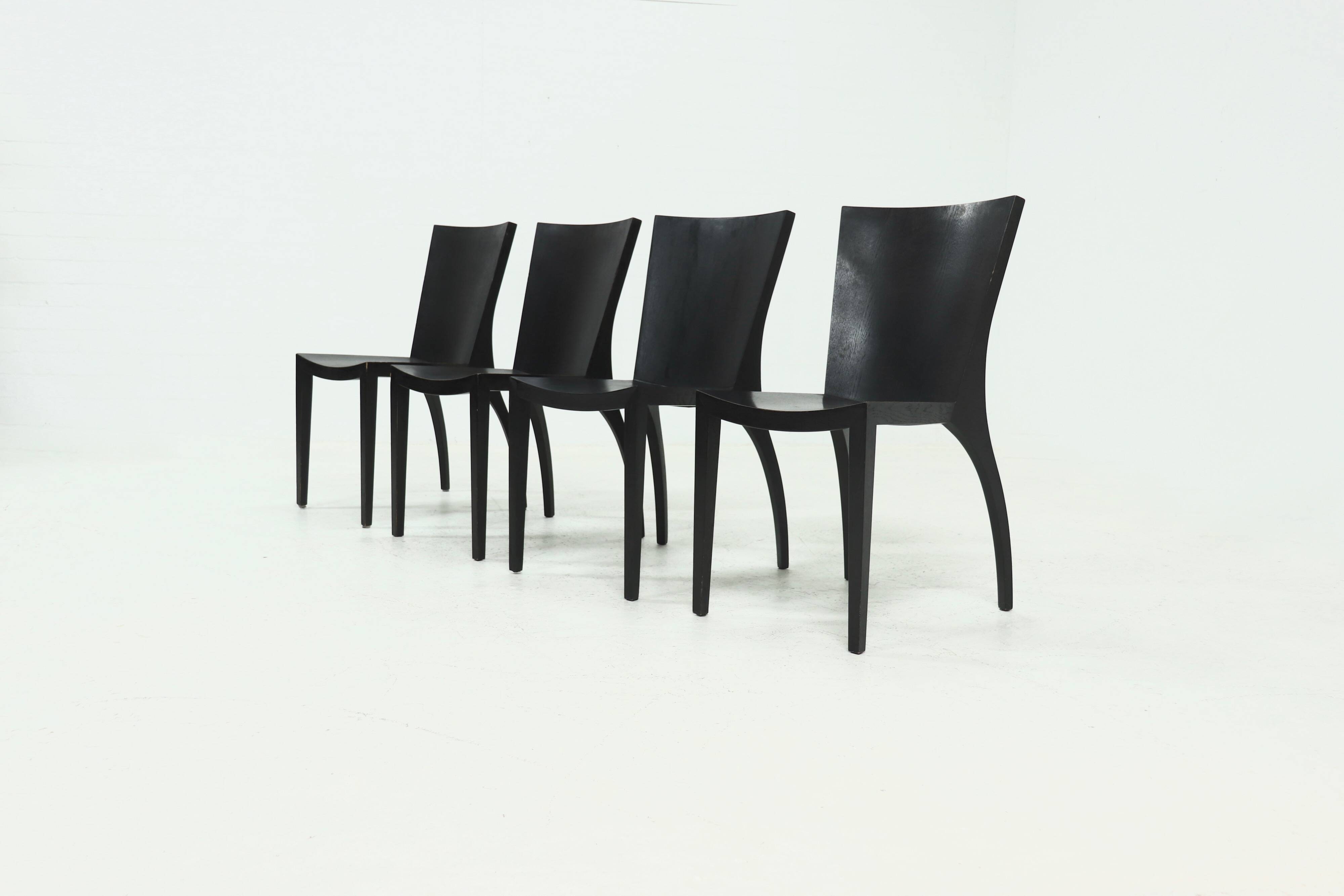 Set of 4 Dining Chairs Model Milano by Danilo Silvestrin for Gunther Lamber