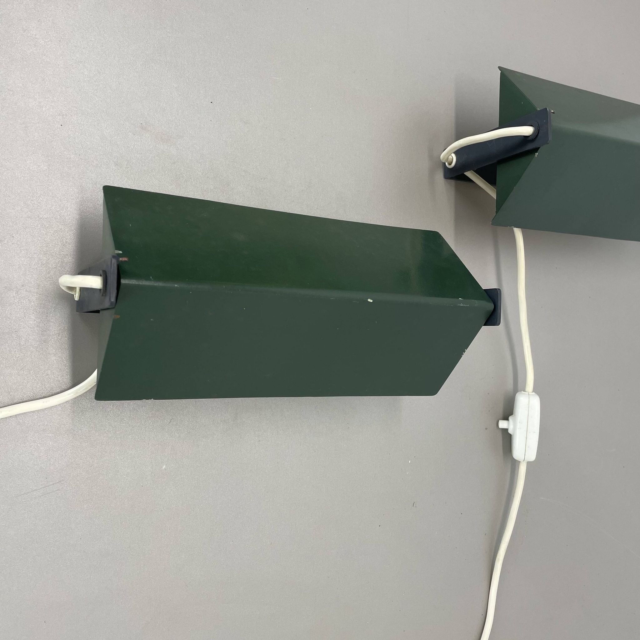 set of 2 cubic Charlotte Perriand LES ARCS Style Wall Lights, FRANCE 1960s