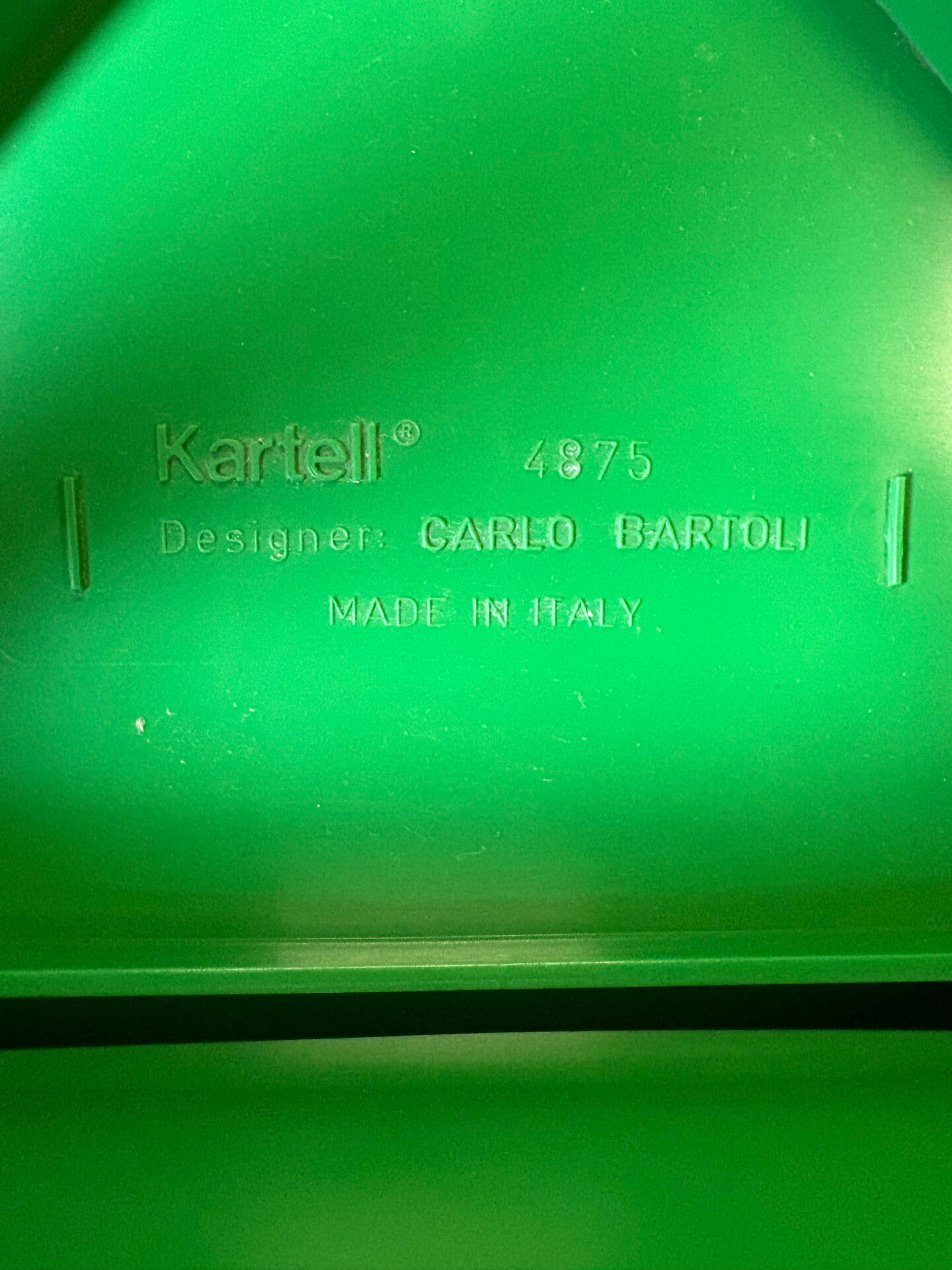 4 chaises modèle 4875 par C. Bartoli pour Kartell, 1970