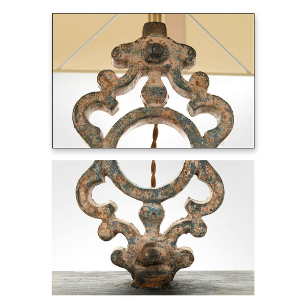 Lampe balustrade en fonte de fer