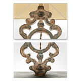 Iron cast iron railing lamp