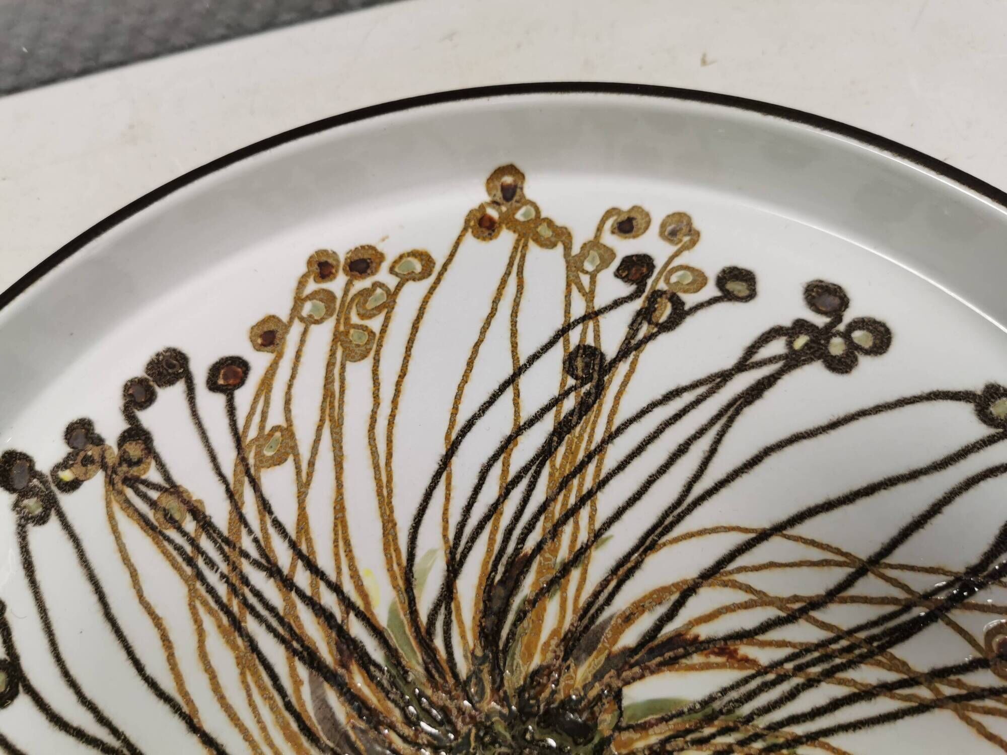 Royal Copenhagen Faience dish, designed by Ellen Malmer (EM) 1960s Denmark