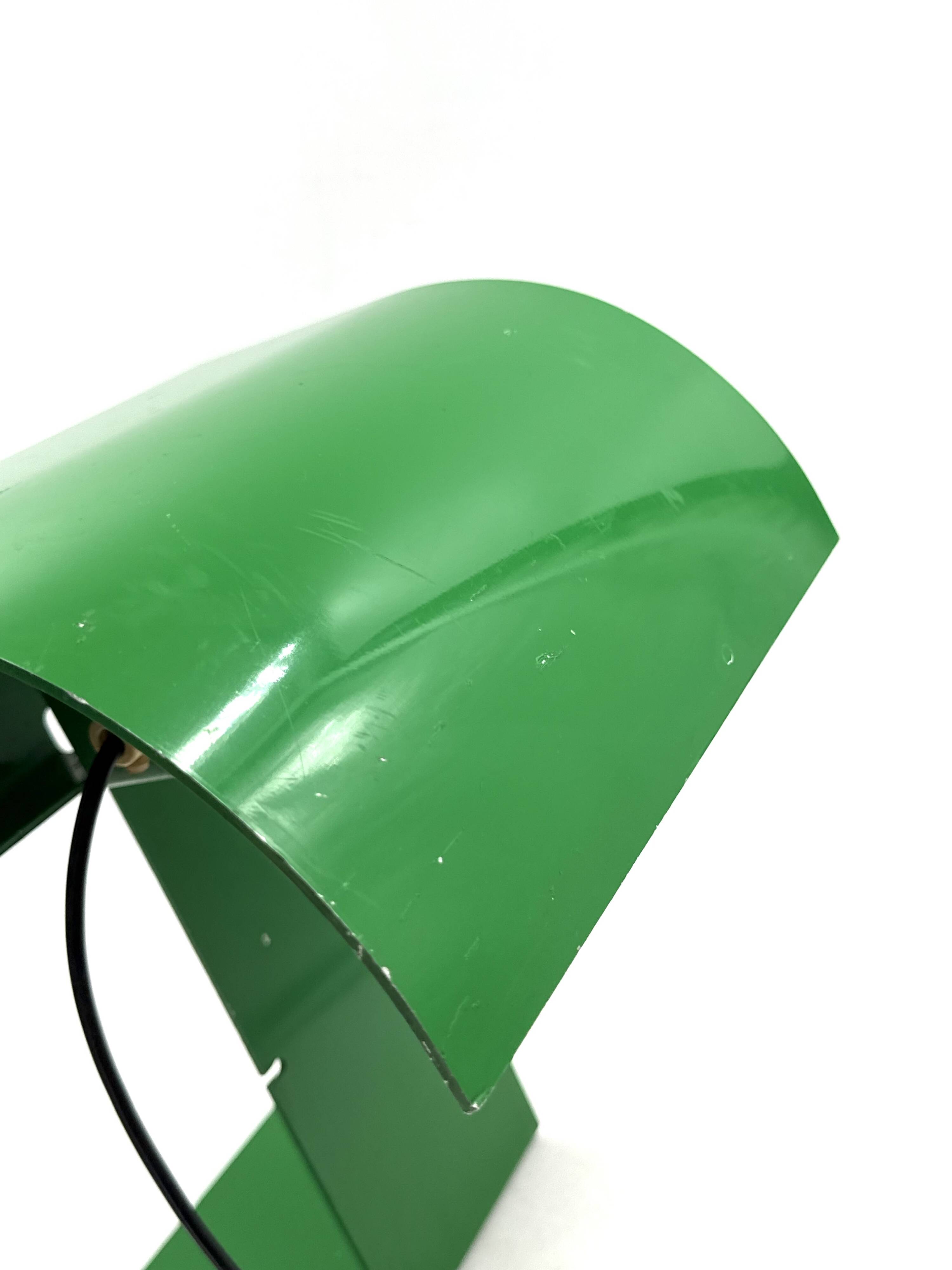 Green 'Blitz' Table Lamp, Trabucco, Vecchi, Volpi, Stilnovo Italy 1972