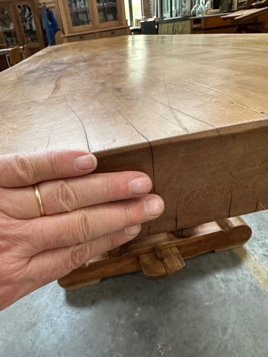 1950s mountain table in solid elm