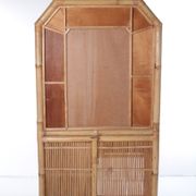 Vintage faux bamboo dressing table 'natural beauty' 1980s France