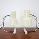 Set of two beige table lamps designed by Josef Hůrka for Napako 1970