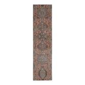 Tapis couloir en laine et coton fait main Oushak turc des années 1970, 78x327.