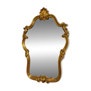 Ancien miroir ovale doré