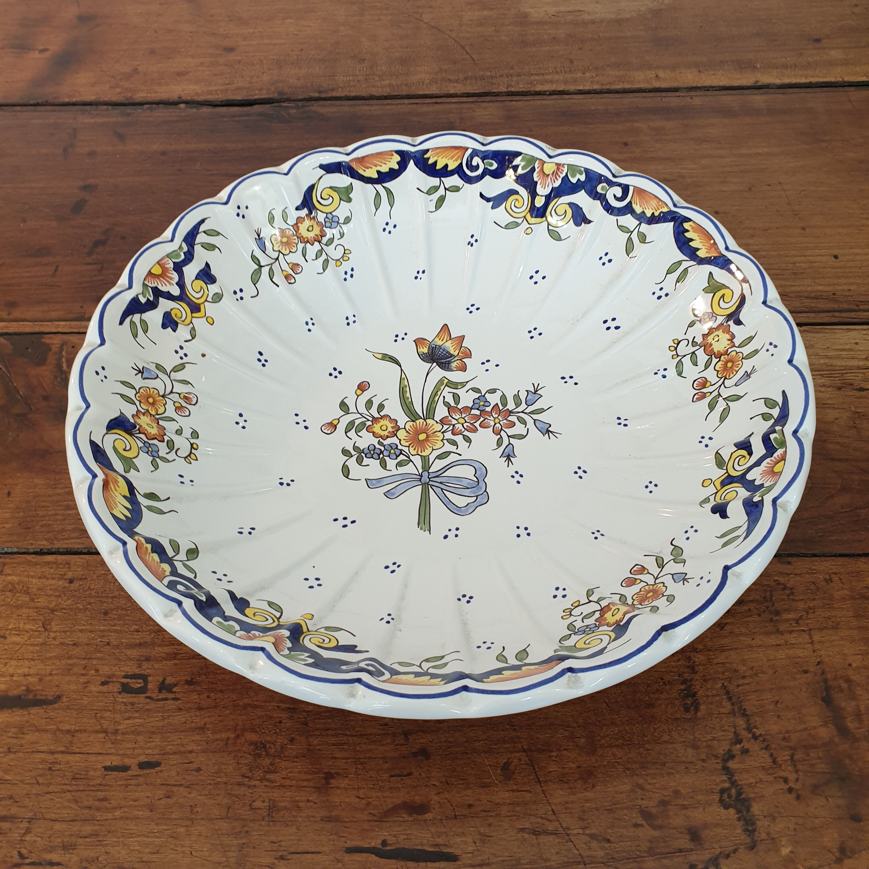 Flat Cut in Earthenware of Rouen XXth